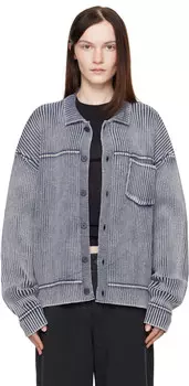 Синий вязаный кардиган на пуговицах Aya Muse