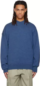 Синий вязаный свитер Gianni Magliano