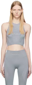 Синий жаккардовый спортивный бюстгальтер из стали MISBHV