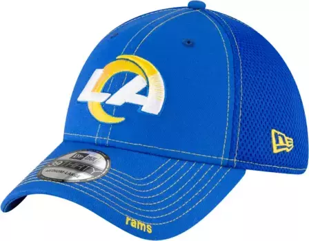 Синяя эластичная кепка New Era Los Angeles Rams Neo Flex синяя