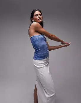 Синяя бандо Topshop с кислотной стиркой