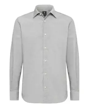 Синяя бархатная рубашка классического кроя Boggi Milano, серый