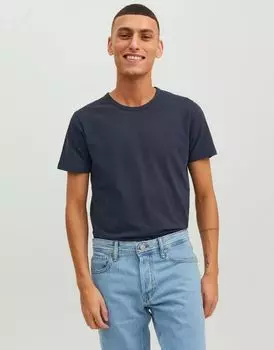 Синяя базовая футболка Jack & Jones