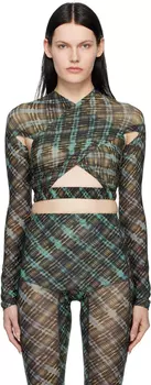 Синяя блуза с застежкой-молнией KNWLS