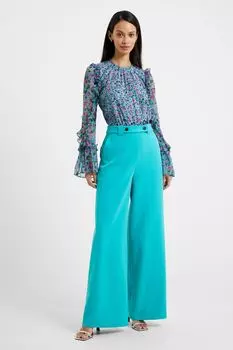 Синяя блузка Alezzi Aely с жаккардовым узором French Connection, синий