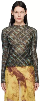 Синяя блузка без бретелек KNWLS