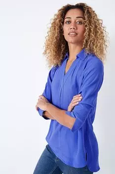 Синяя блузка в стиле кэжуал Crew Clothing Company, синий