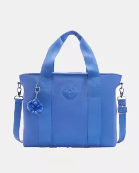 Синяя большая сумка через плечо с регулируемым ремнем Minta L Kipling, синий