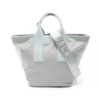 Синяя большая сумка Furla из нейлоновой парусины