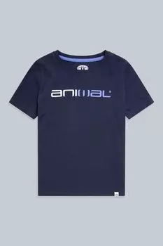 Синяя детская футболка Alex Classic из натурального хлопка Animal, синий