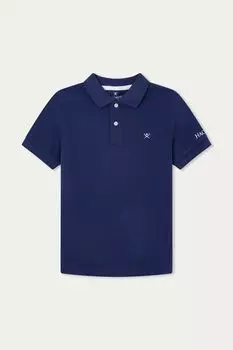 Синяя детская рубашка-поло London Hackett, синий