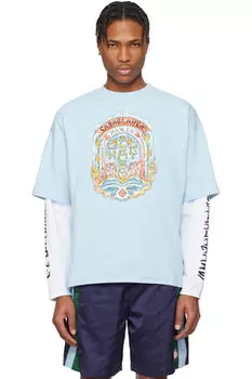 Синяя двухслойная футболка для скейтбординга «Casa Way» Casablanca