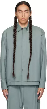 Синяя двухслойная рубашка LE17SEPTEMBRE