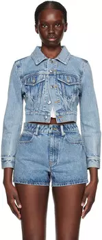 Синяя джинсовая куртка Hotfix Alexander Wang