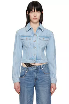 Синяя джинсовая куртка со вставками Mugler