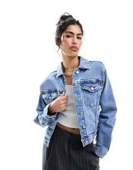 Синяя джинсовая куртка в стиле вестерн ASOS DESIGN