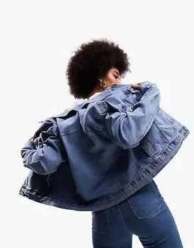 Синяя джинсовая куртка в стиле вестерн ASOS DESIGN Tall