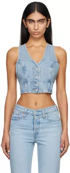 Синяя джинсовая майка Mona Levi's