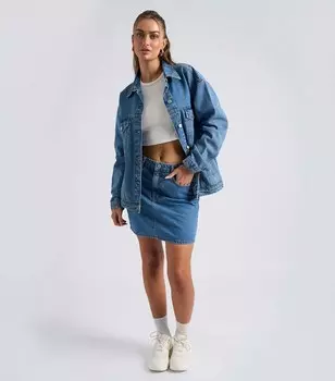 Синяя джинсовая мини-юбка Urban Bliss Urban Bliss, синий