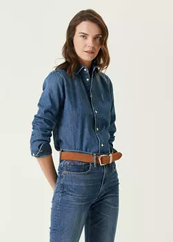 Синяя джинсовая рубашка Polo Ralph Lauren