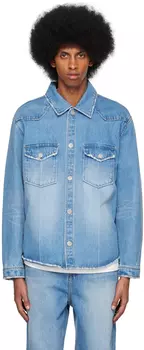 Синяя джинсовая рубашка с заклепками Recto