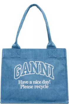 Синяя джинсовая сумка-тоут GANNI