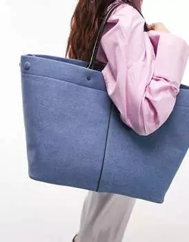 Синяя джинсовая сумка-тоут Topshop Tala