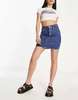 Синяя джинсовая юбка для мам с завышенной талией Wrangler