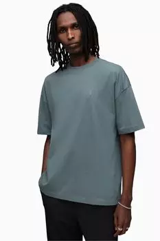 Синяя футболка AllSaints Harding с короткими рукавами и круглым вырезом All Saints, синий