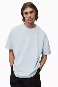 Синяя футболка AllSaints Max с круглым вырезом All Saints, синий