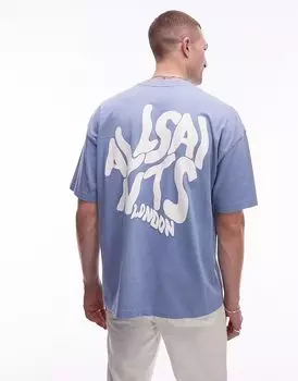 Синяя футболка Allsaints orlando