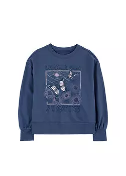 Синяя футболка для девочек Carter's