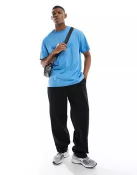 Синяя футболка оверсайз Weekday