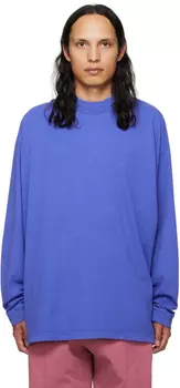 Синяя футболка с длинным рукавом с тесьмой Acne Studios