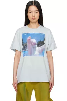 Синяя футболка с графическим принтом «A Hug» Collina Strada