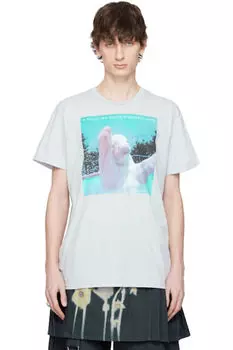 Синяя футболка с графическим принтом «A Hug» Collina Strada