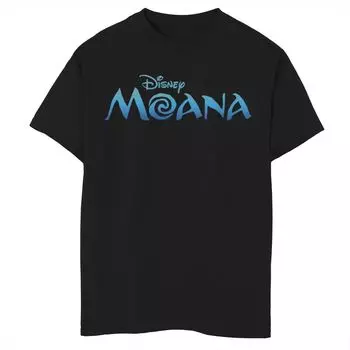 Синяя футболка с графическим рисунком Disney's Moana Boys 8–20 с официальным логотипом фильма «Океан» Disney