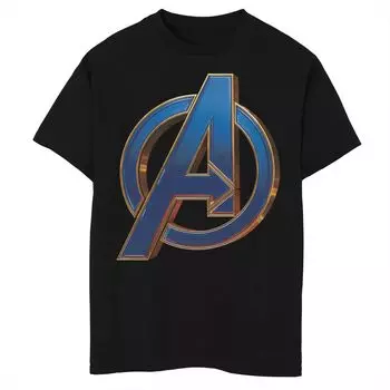 Синяя футболка с логотипом Avenger и графическим рисунком для мальчиков 8–20 лет Marvel Avengers Endgame Licensed Character