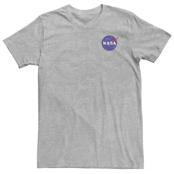 Синяя футболка с логотипом Big & Tall NASA Licensed Character, цвет Athletic Heather