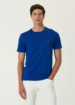 Синяя футболка с логотипом Dolce&Gabbana