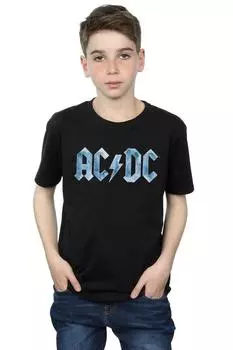 Синяя футболка с логотипом Ice AC/DC, черный