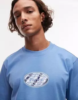 Синяя футболка с логотипом Parlez Chroma Vintage