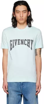 Синяя футболка с нашивками Givenchy