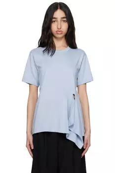 Синяя футболка с открытыми петлями Comme des Garons Shirt