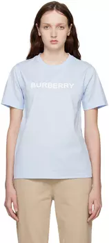 Синяя футболка с принтом Burberry