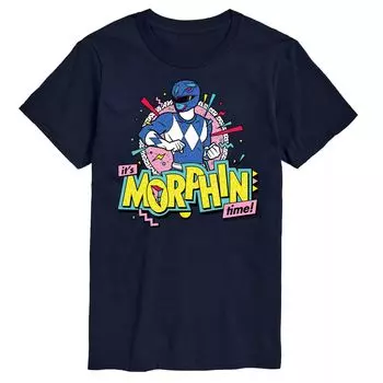 Синяя футболка с рисунком Big & Tall Power Rangers Morphin Time, Blue Licensed Character, синий