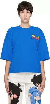Синяя футболка с рисунком JW Anderson