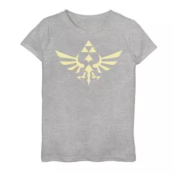 Синяя футболка с рисунком Royal Crest для девочек 7–16 лет Nintendo Legend Of Zelda Licensed Character