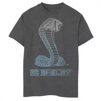 Синяя футболка с выцветшим логотипом Shelby Cobra для мальчиков 8–20 лет Licensed Character