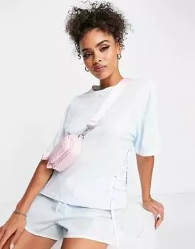 Синяя футболка со шнуровкой adidas Originals always originals